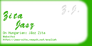 zita jasz business card
