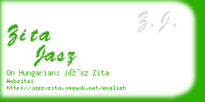 zita jasz business card